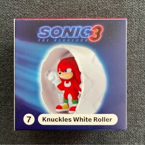 McDonald's Sonic 3 Knuckles White Roller Figure - Red and White